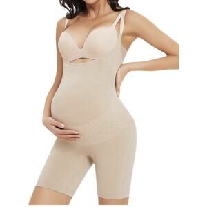 Women's Maternity Bodysuit Pregnancy Shapewear Bump Support Tan Women’s XL NWT